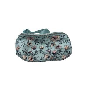 Cross Body Bag Blue Floral 10” x 5” Fanny Pack